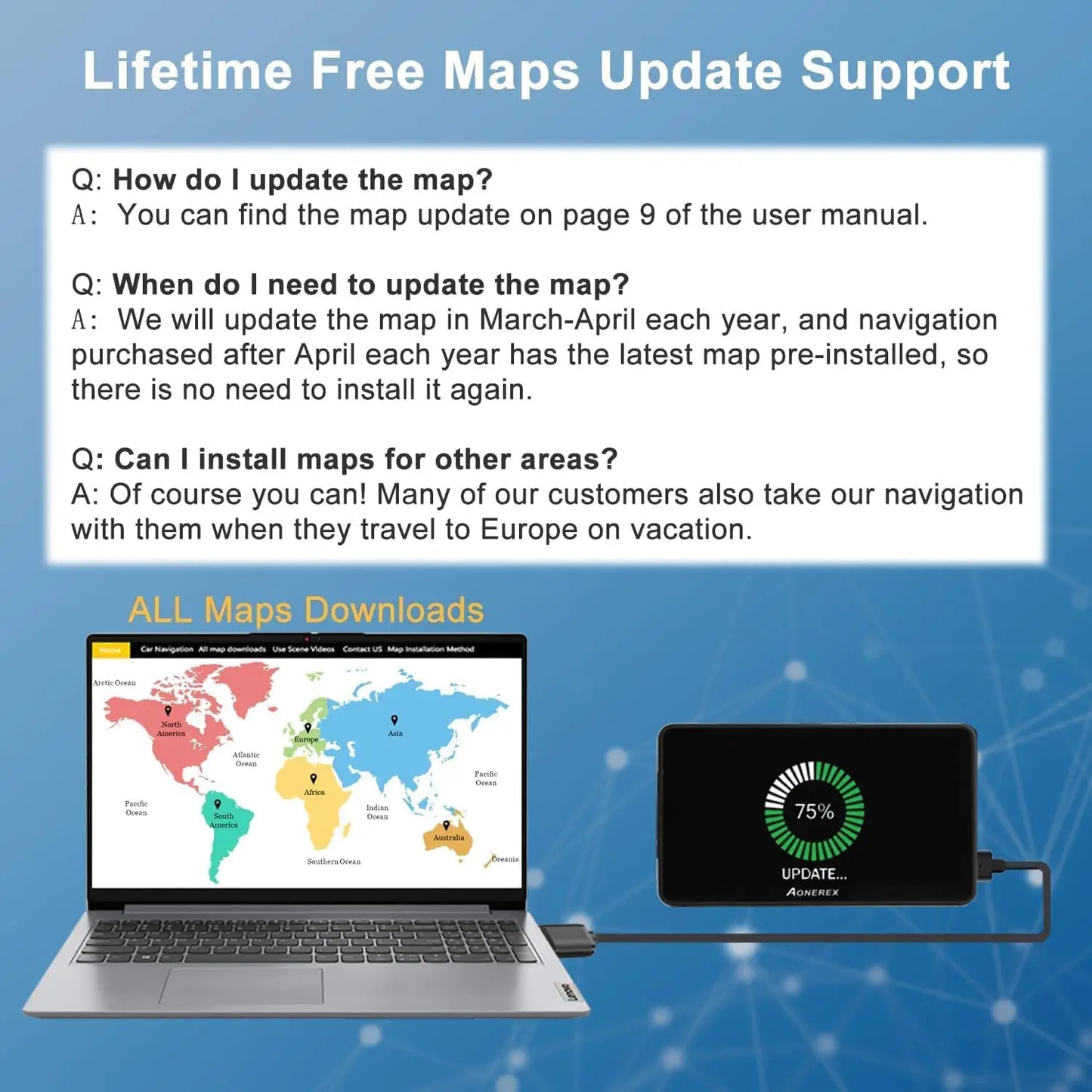 9' Trucker GPS for Car Truck RV - Real Voice Turn-by-Turn Navigation with Speed & Red Light Warning, 2025 Map