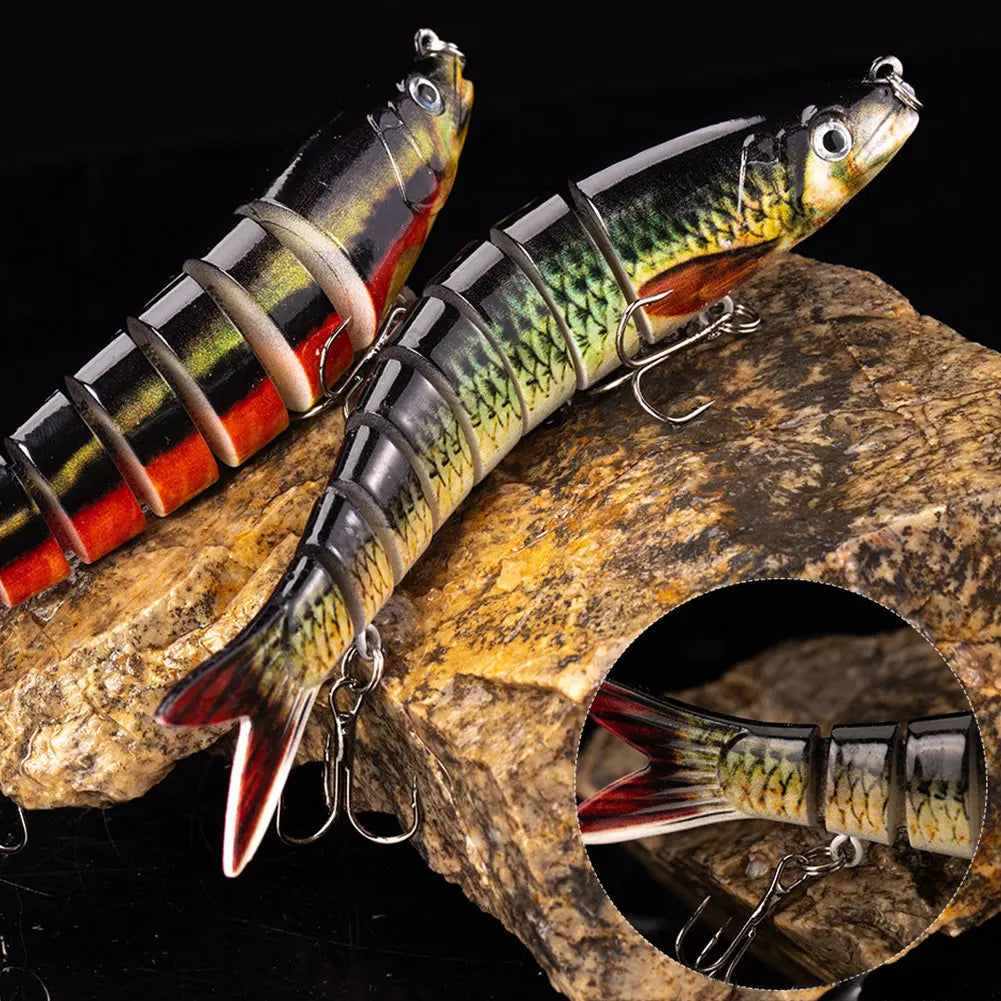 3Pcs Sinking Wobblers Fishing Lures Multi Jointed Swimbait Artificial Bait 135mm/20g Crankbait for Pike Bass Trout