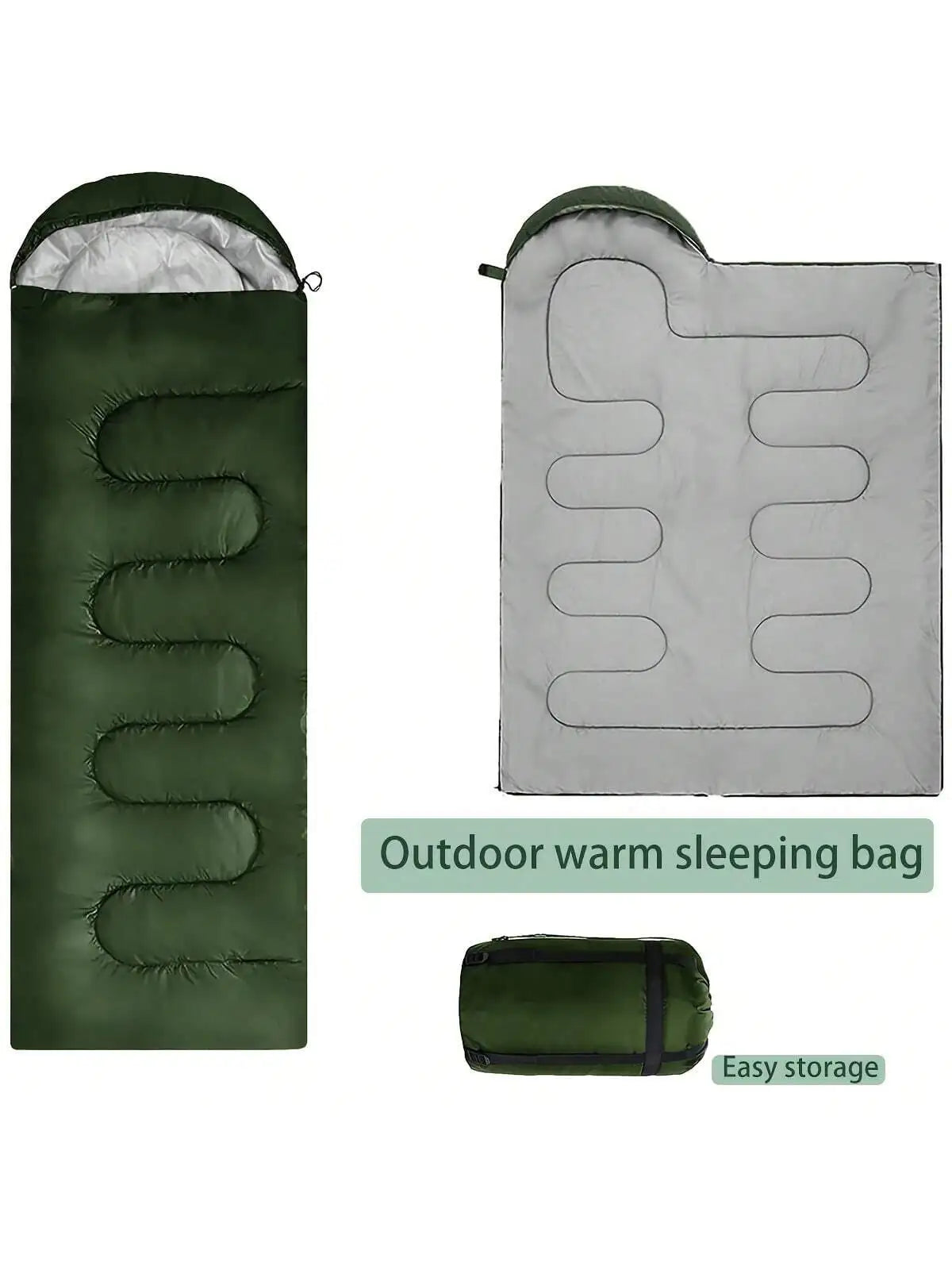 Outdoor Camping Sleeping Bag, Extended And Thickened Version, Warm Sleeping Bag, Foldable, Easy To Carry, Suitable For Outdoors.