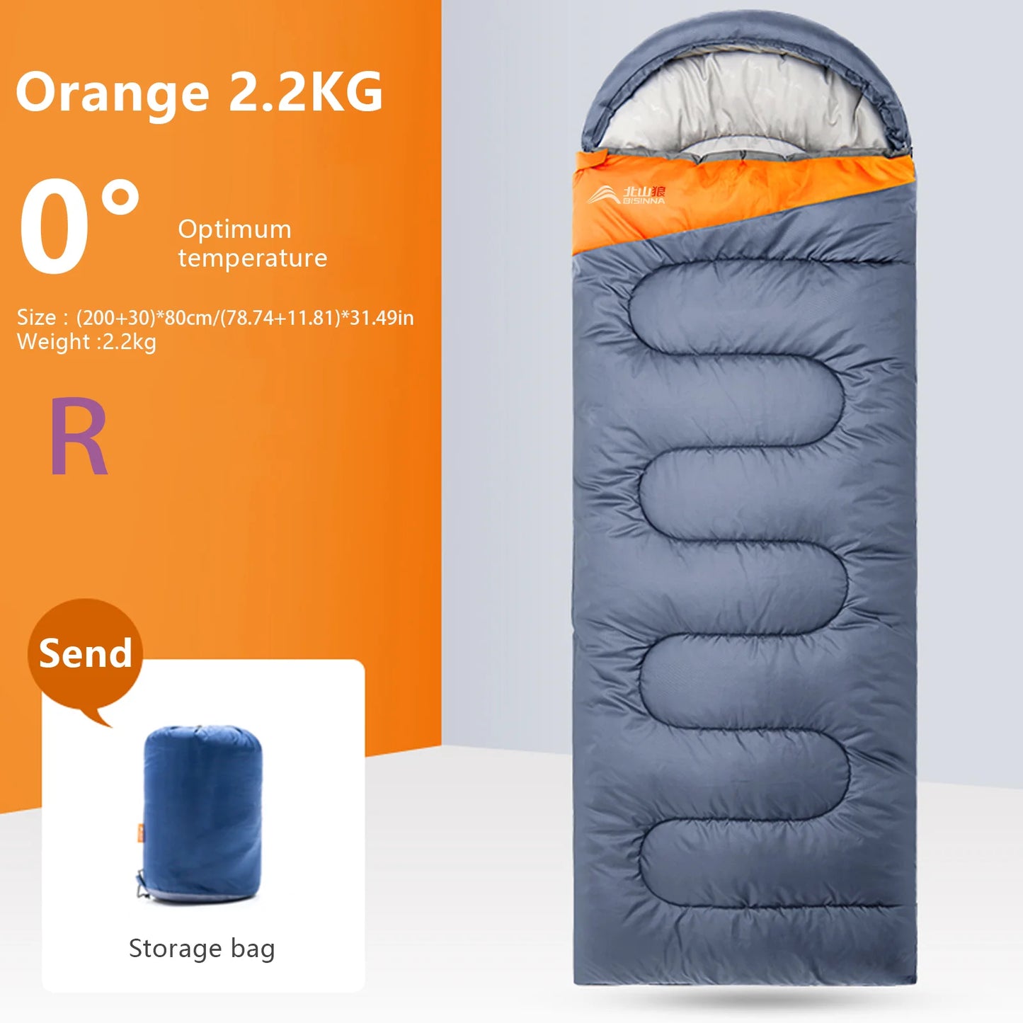 BISINNA Camping Sleeping Bag Ultralight Waterproof Warm Envelope Backpacking Sleeping Bags for Outdoor Traveling Hiking