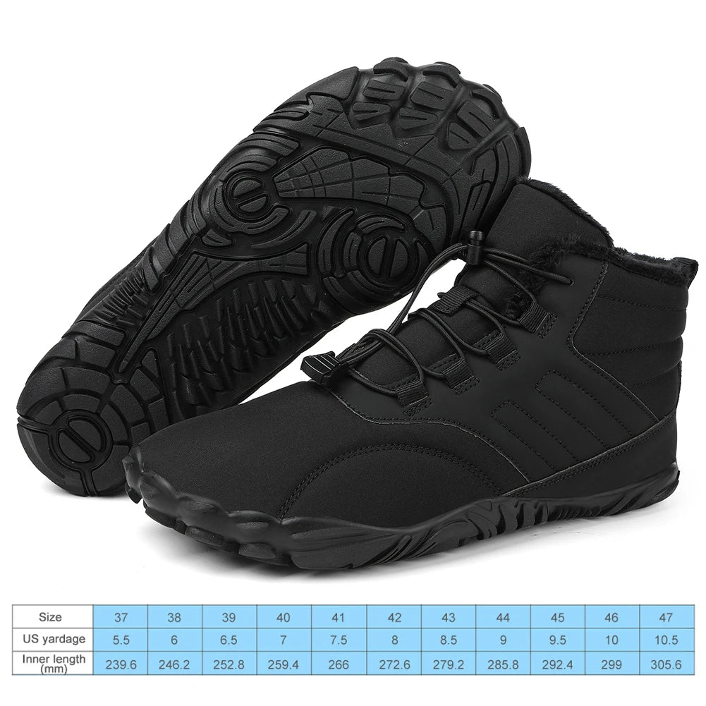 Winter Warm Camping Sneakers Women Men Rubber High Ankle Boots Waterproof Non-Slip Breathable for Trekking Climbing