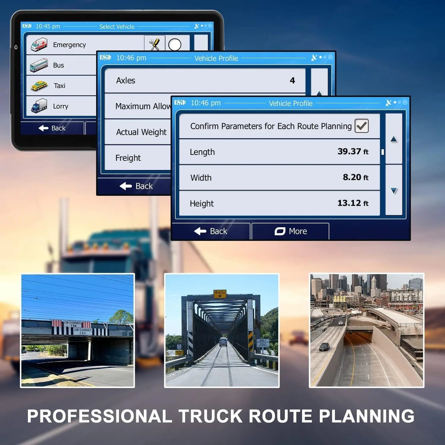 9' Trucker GPS for Car Truck RV - Real Voice Turn-by-Turn Navigation with Speed & Red Light Warning, 2025 Map