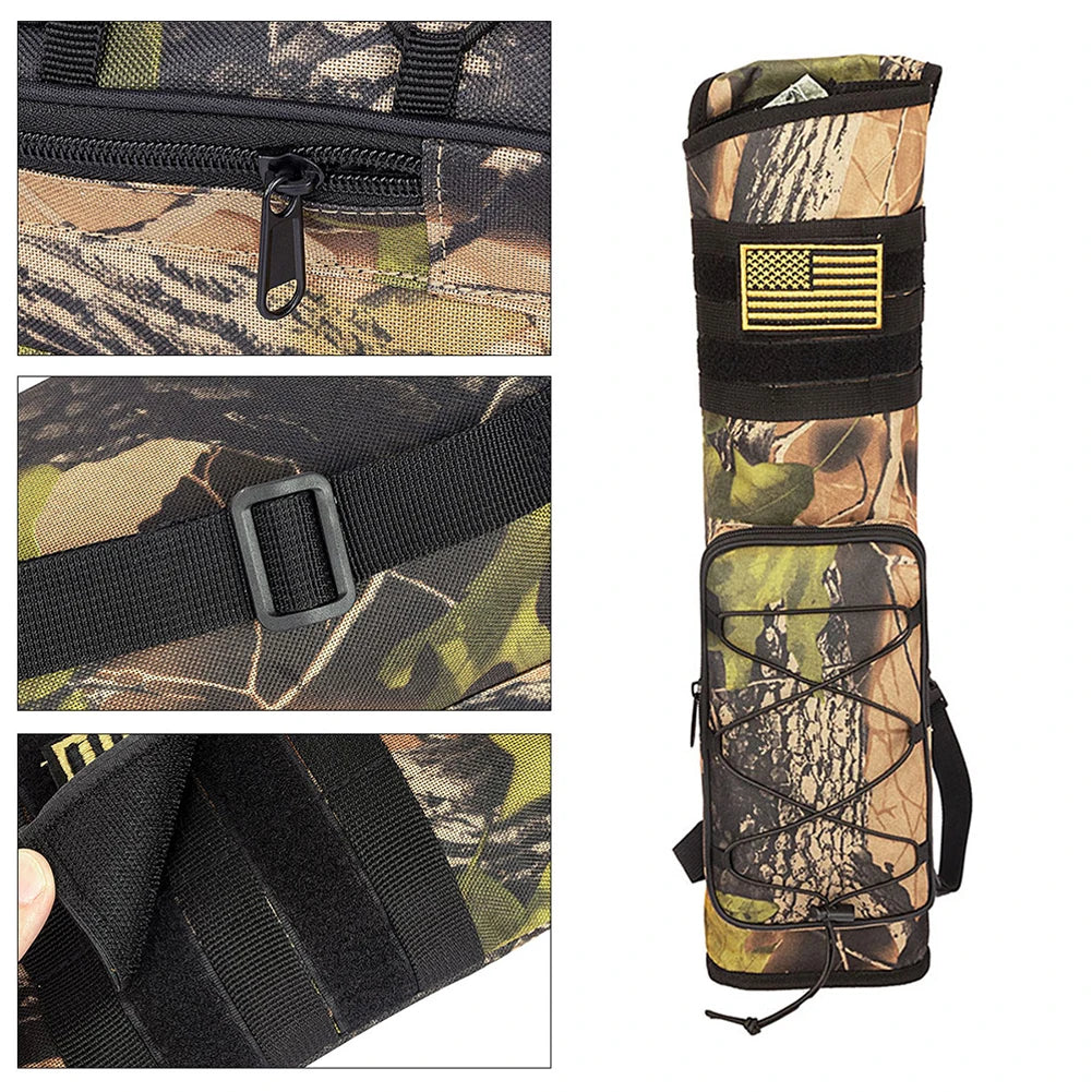 Archery Quiver Bag Bottom Thickening Compound Recurve Bow Holder Adjustable Strap for Outdoor Archery Hunting Accessories