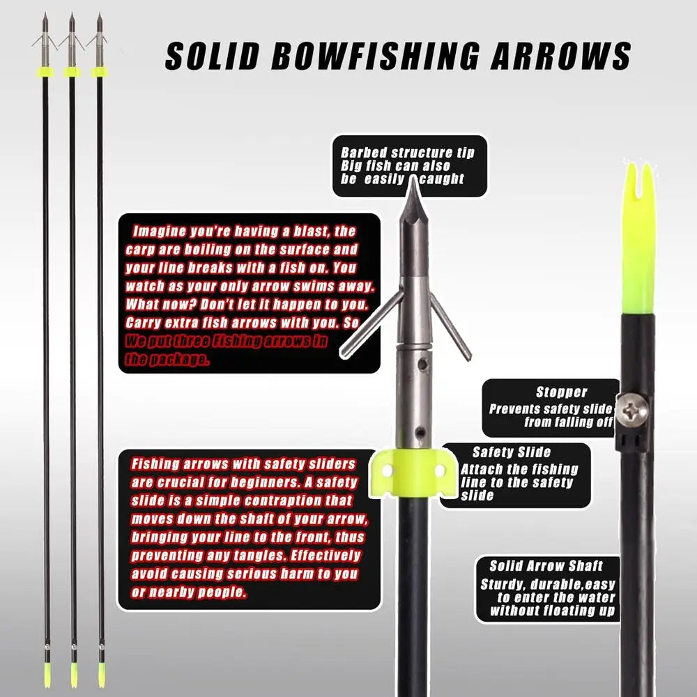 40 LB Recurve Bow Set with Durable Fishing and Solid Arrows for Archery and Adult Hunting