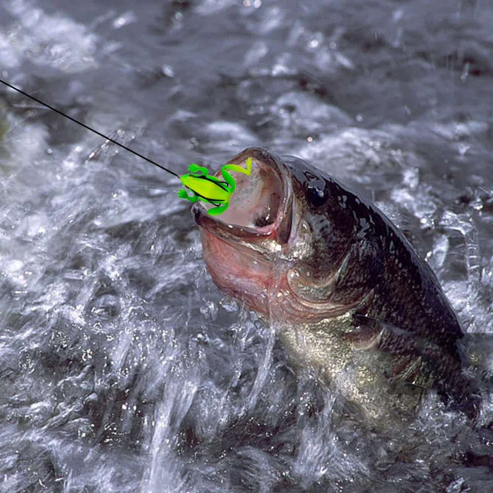 Frog Lure Fishing Bait 6.5cm 19g Floating Soft Frog Fishing Lure Topwater Wobbler Soft Bait for Bass Catfish Fishing Tools