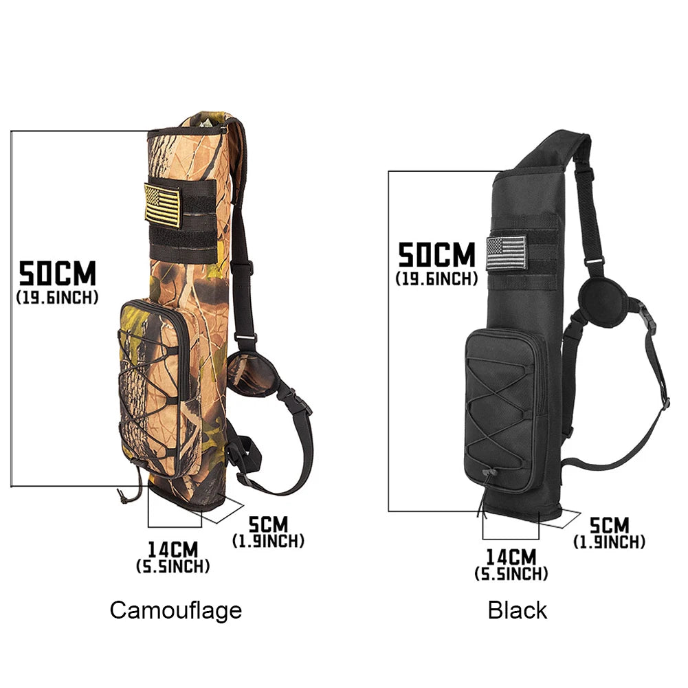 Archery Quiver Bag Bottom Thickening Compound Recurve Bow Holder Adjustable Strap for Outdoor Archery Hunting Accessories